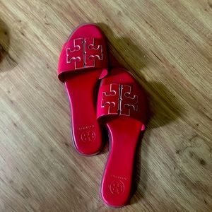 Tory Burch Double T Sport Slide - size 8.5